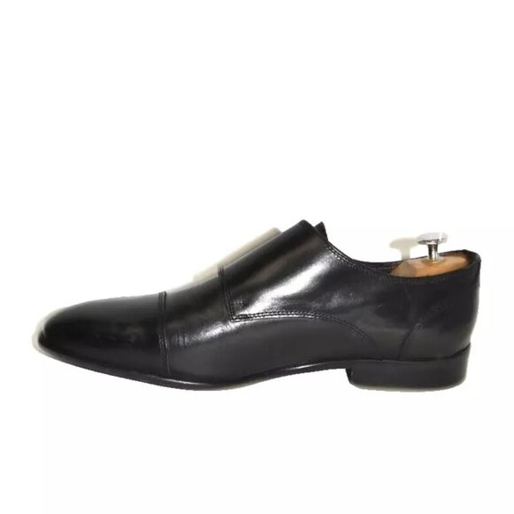 New! Bruno Magli Dali Monk Strap Loafer Black Leather Size 10 M DD405 main image 7
